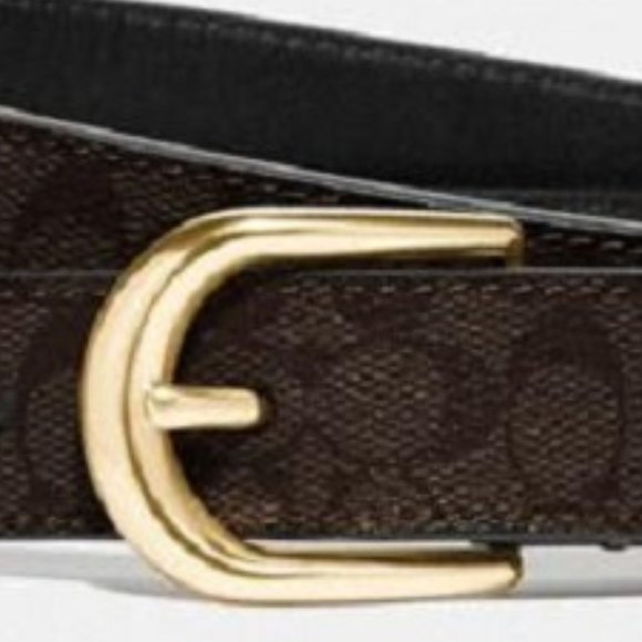 $79 NWT *FINAL PRICE* (Large) COACH CLASSIC BELT IN SIGNATURE CANVAS - Picture 4 of 8